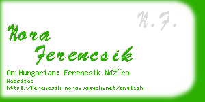 nora ferencsik business card
